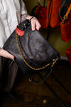 Bag Accessory: Black/Gold Layered Chain