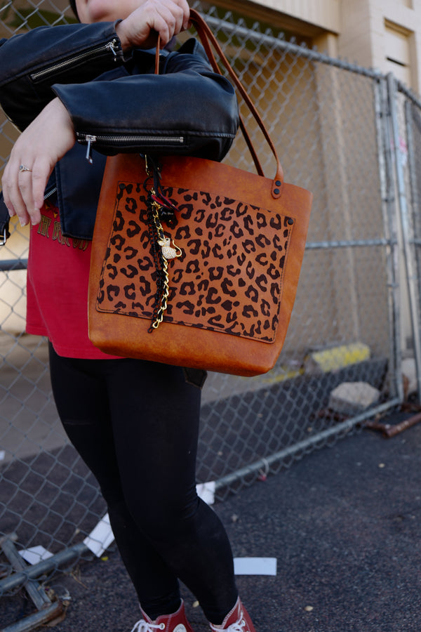The Work Tote: Leopard Print