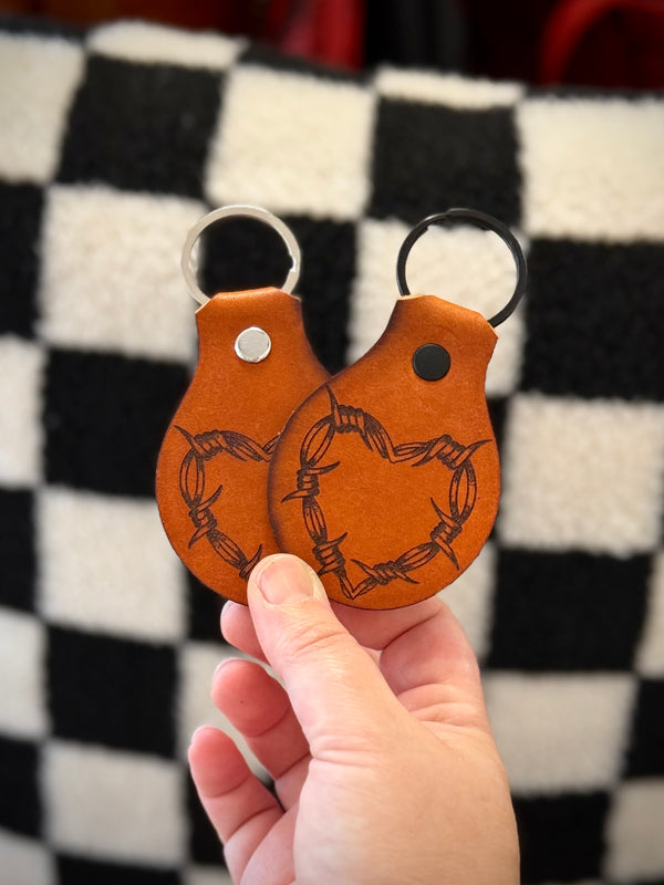 Simple Keychain: Barbed Wire Heart
