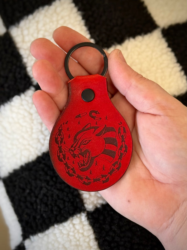 Simple Keychain: Panther and Chains