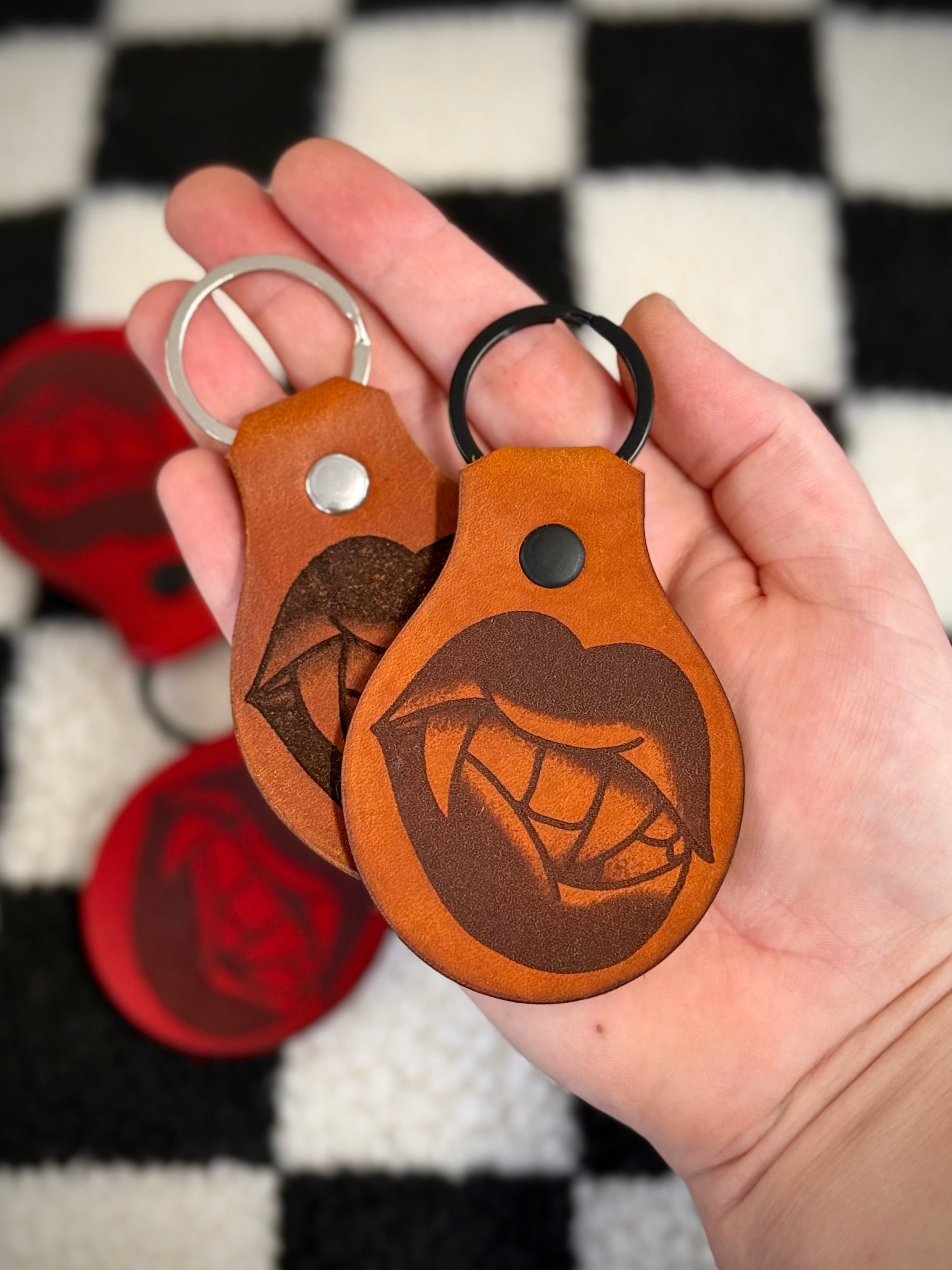 Simple Keychain: Vamp Lips