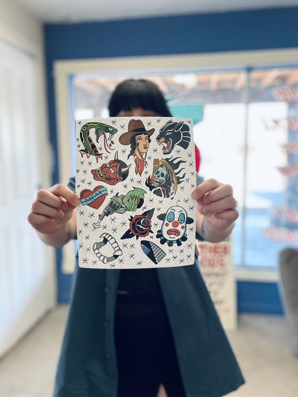 Sticker Sheet: Classics Flash