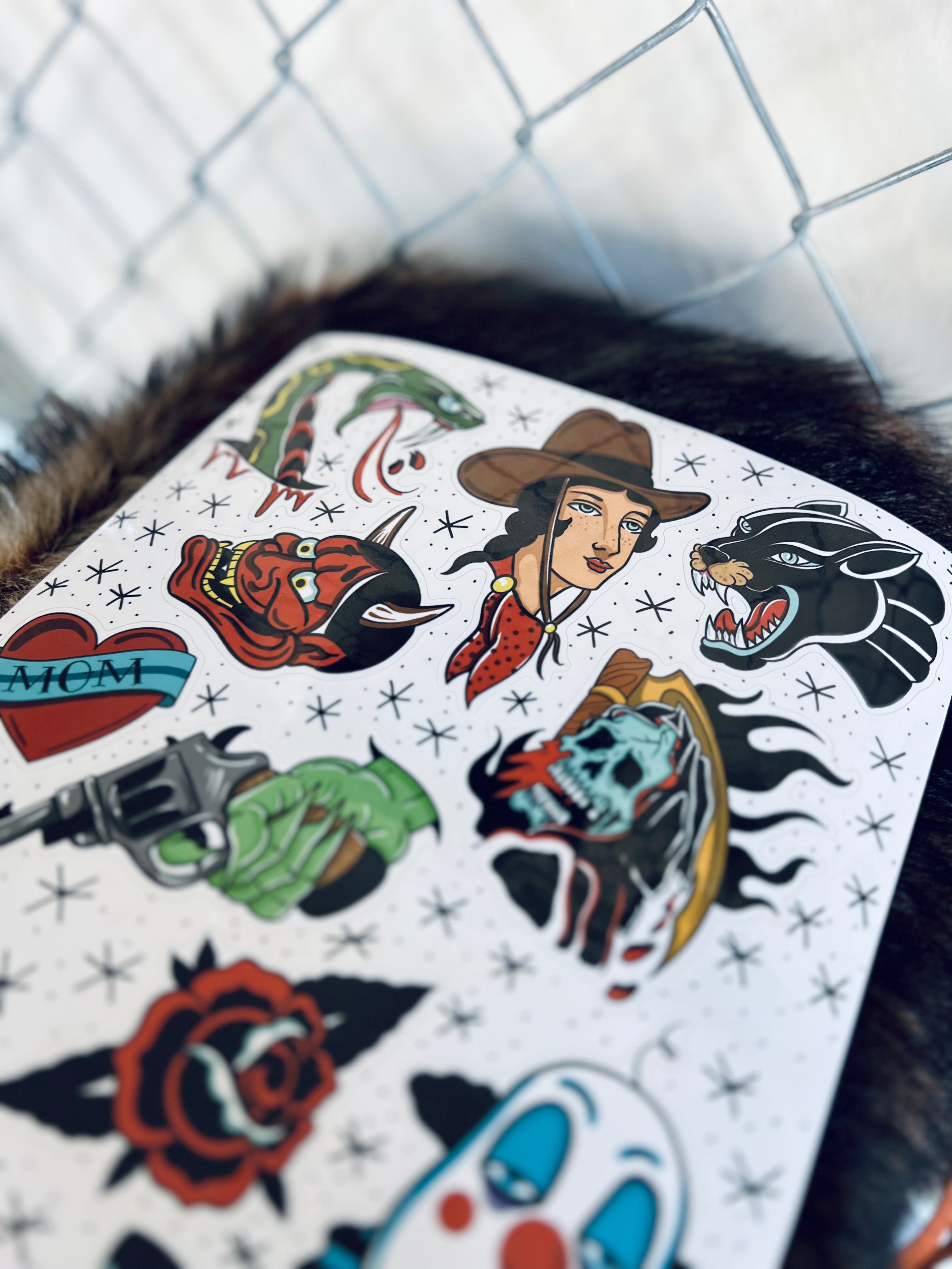 Sticker Sheet: Classics Flash