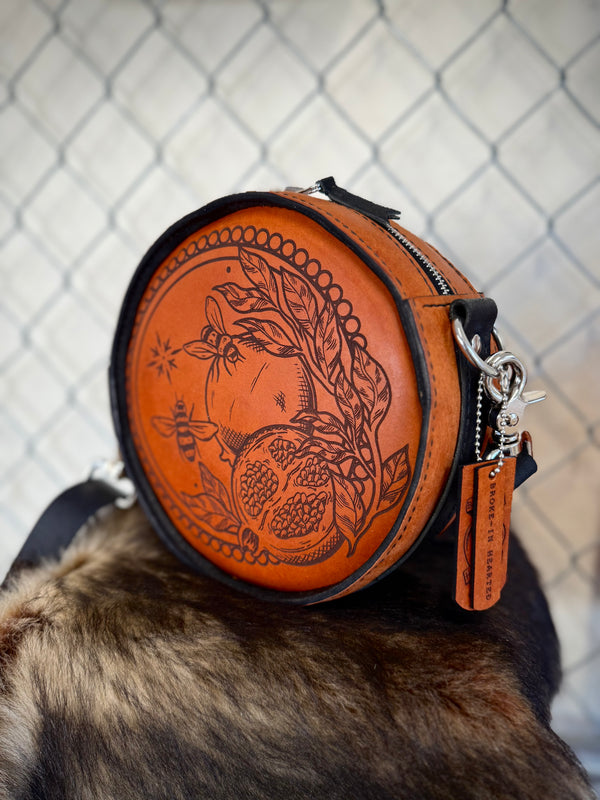 The Rebel Circle Bag: Pomegranate Bees