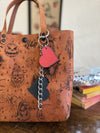 Heart and Chain Bag Charms