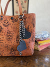 Heart and Chain Bag Charms