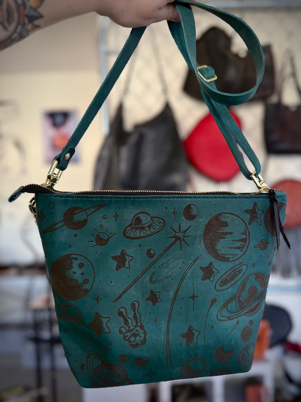 The Lola Zip Crossbody: Space Print