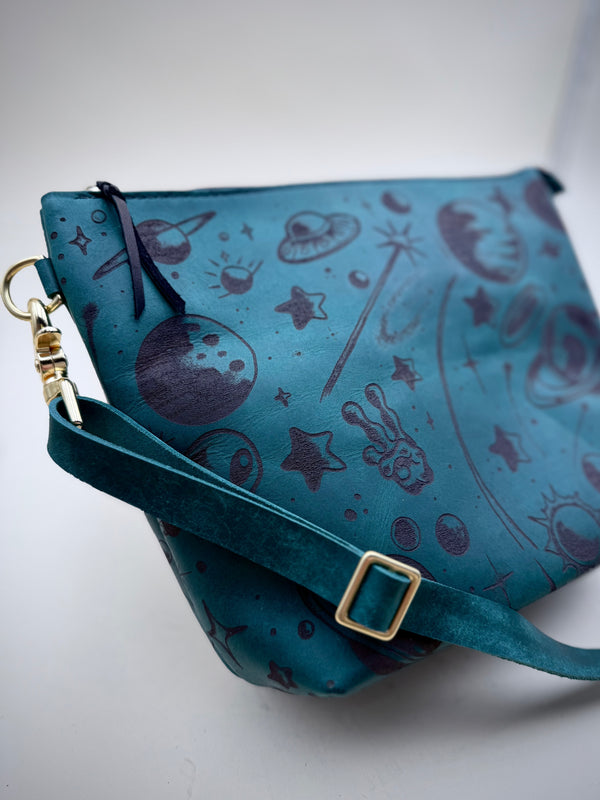 The Lola Zip Crossbody: Space Print