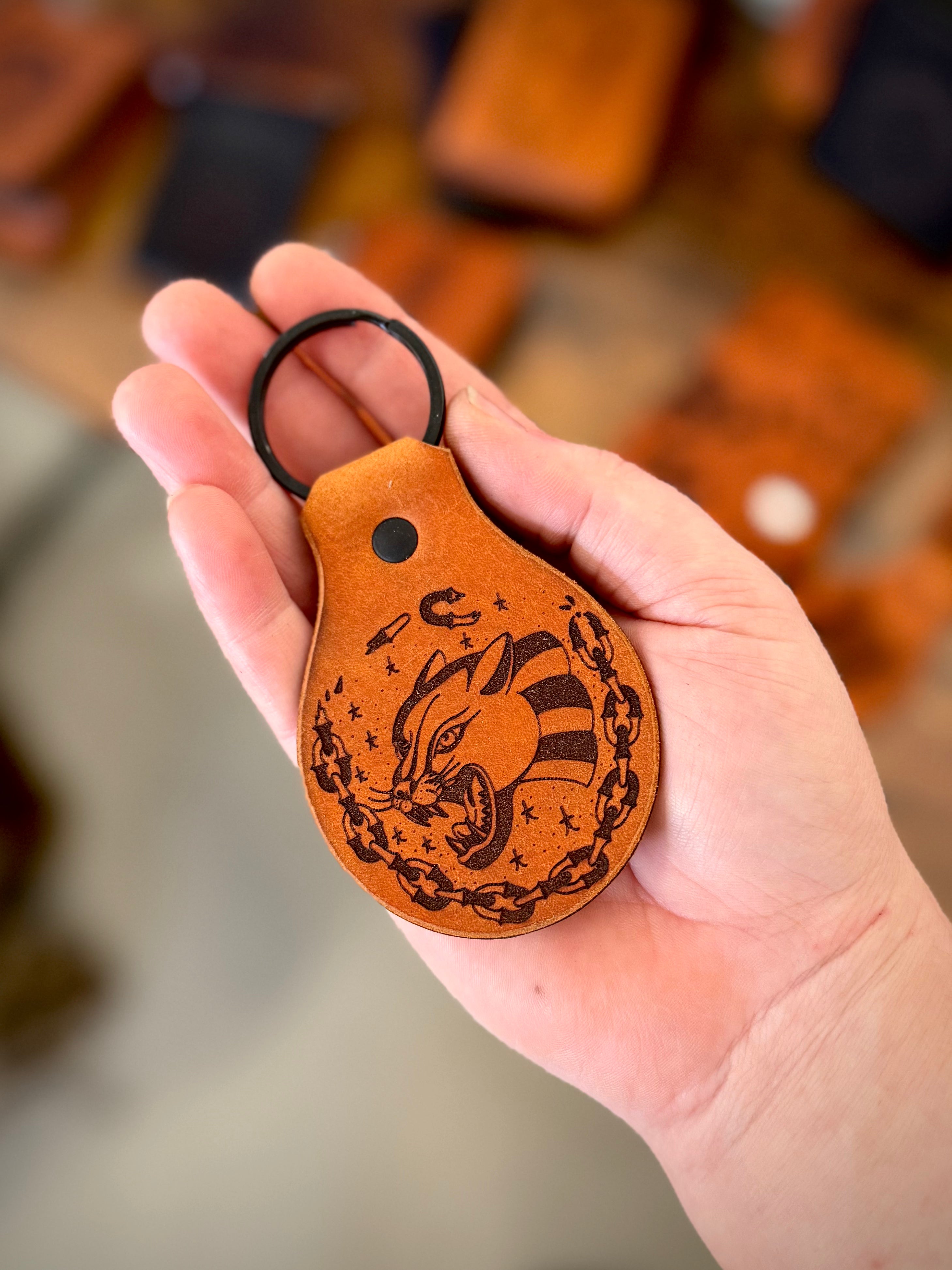Simple Keychain: Panther and Chains