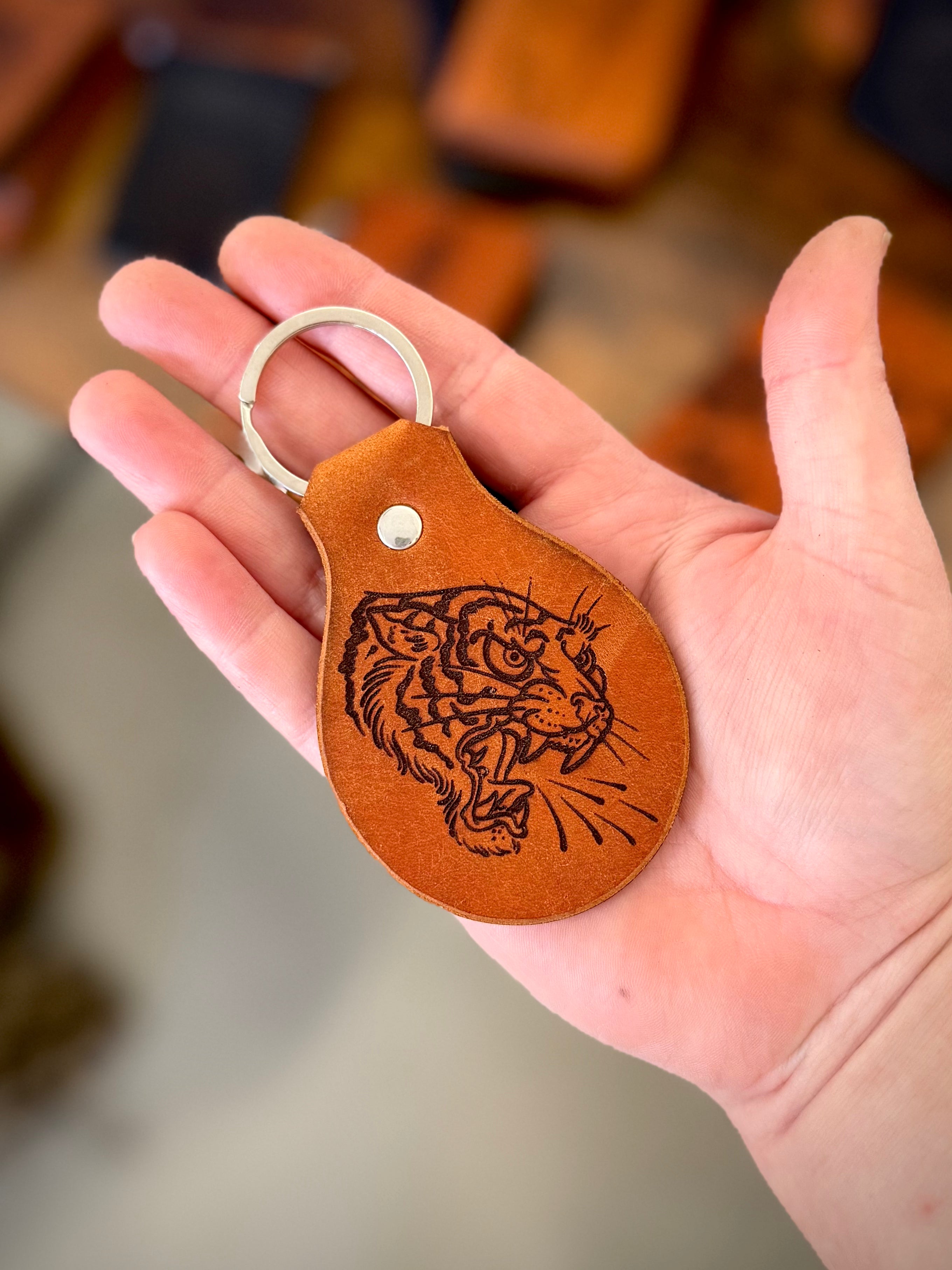 Simple Keychain: Tiger Head