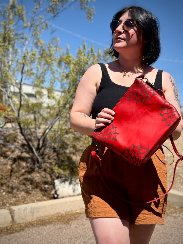 The Lola Zip Crossbody: Spiderwebs 🕸️