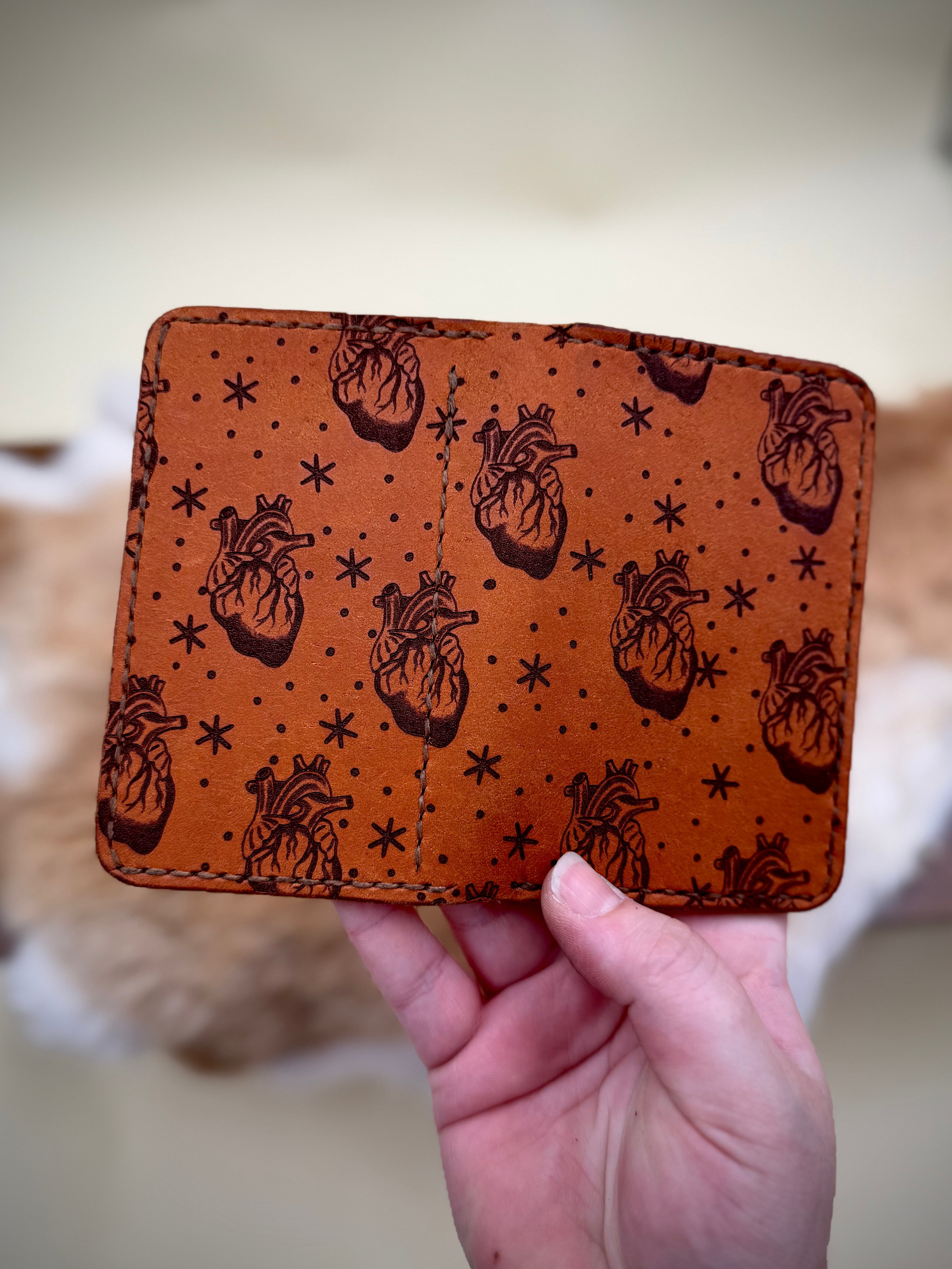 Dodge City Wallet: Hearts Print (ready to ship)