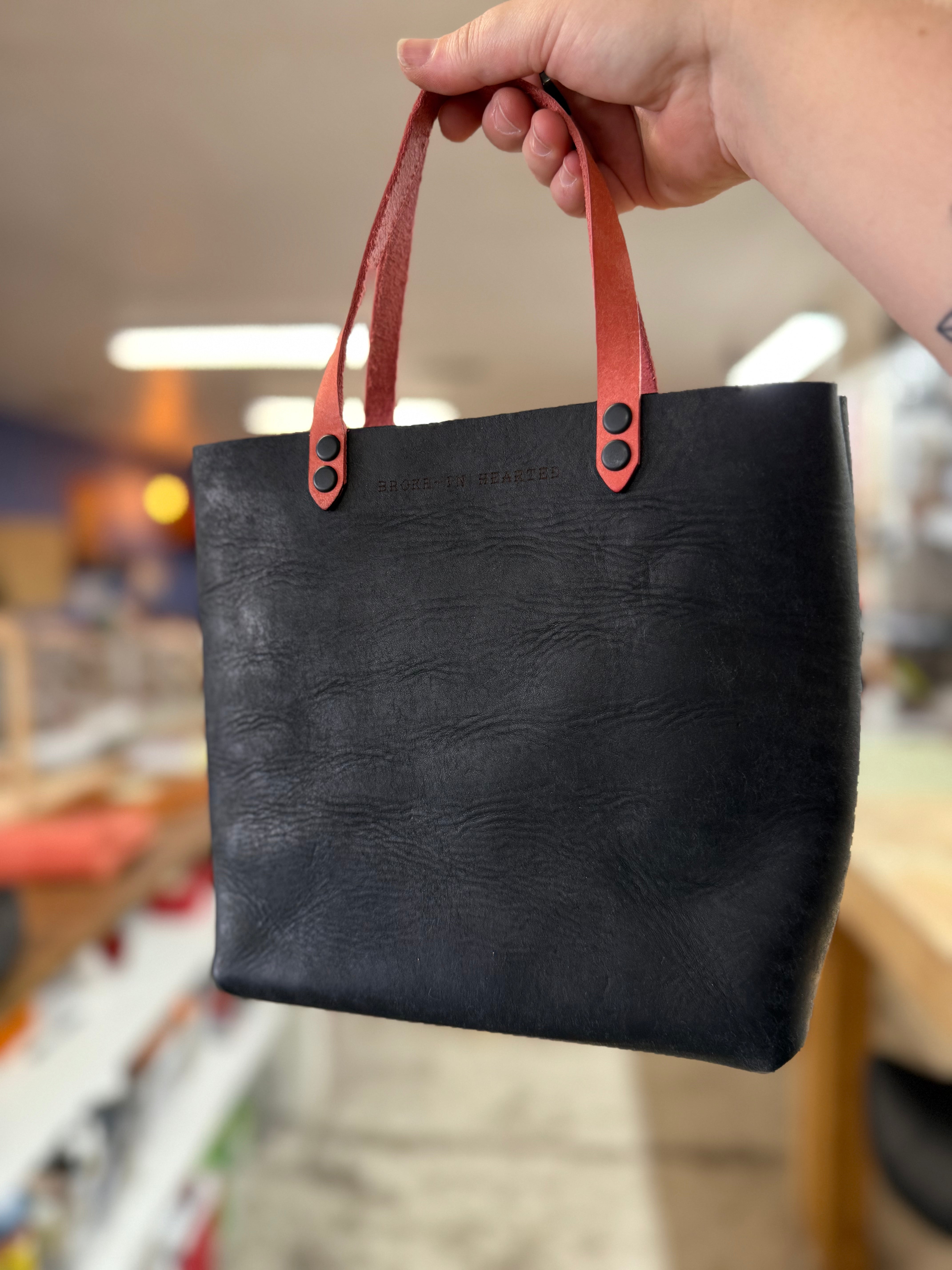 Pocket Mini Tote: Devil Kitty (ready to ship)