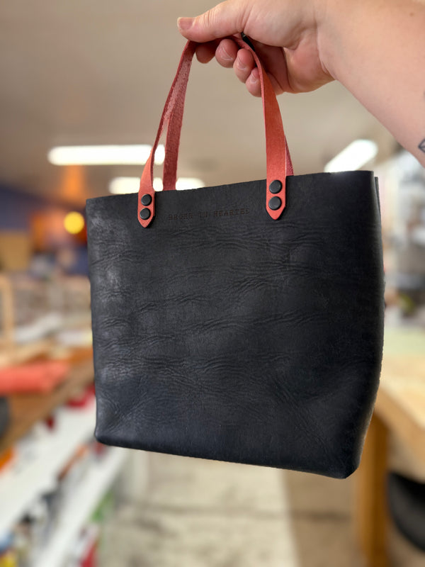 Pocket Mini Tote: Devil Kitty (ready to ship)