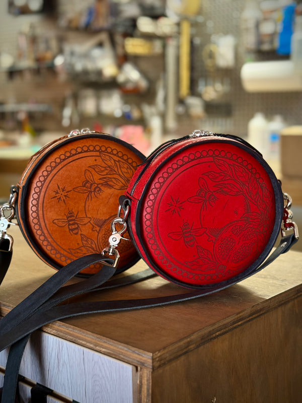 The Rebel Circle Bag: Pomegranate Bees