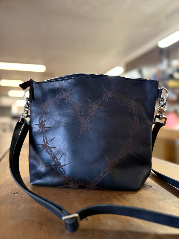 The Lola Zip Crossbody: Barbed Wire Heart