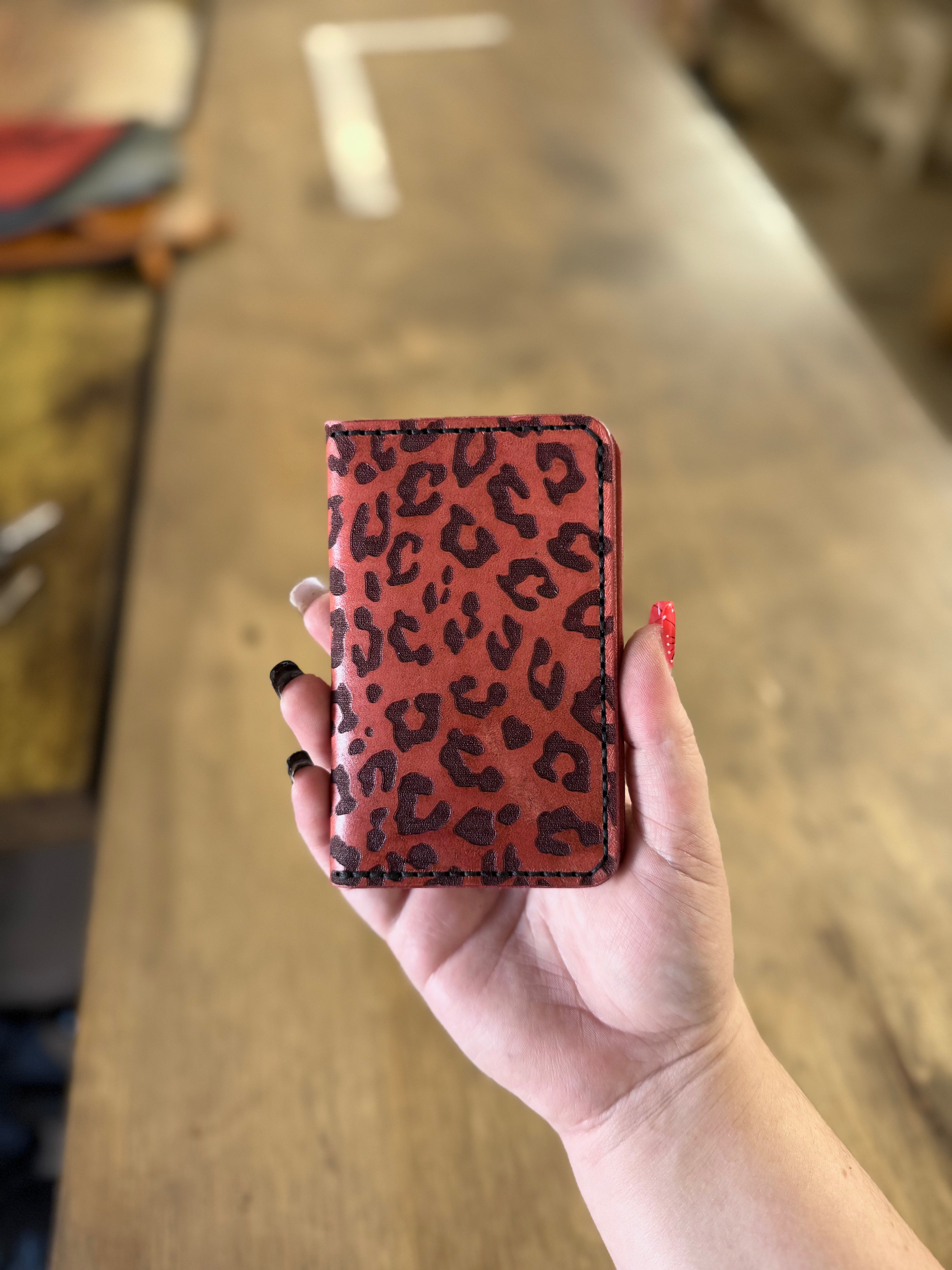 Dodge City Wallet: Pink Leopard Print (ready to ship)
