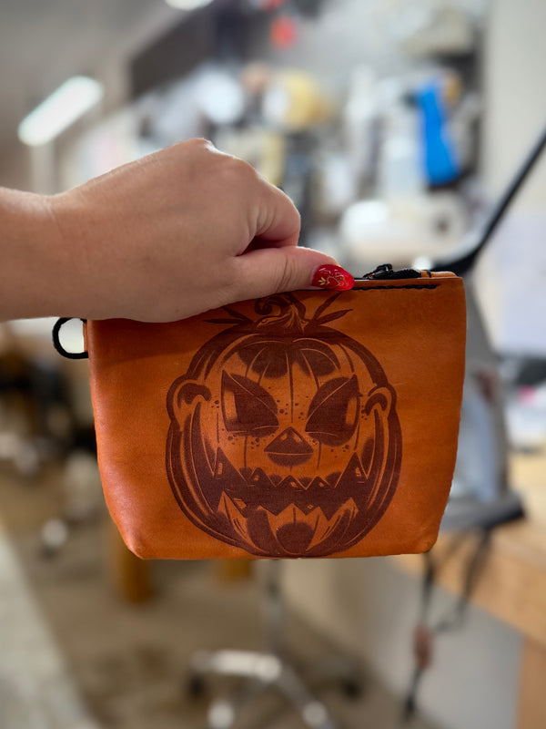 The Gimme Zip Pouch: Jack-o-lantern