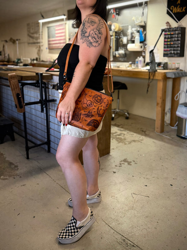 The Lola Zip Crossbody: Haunted Flash Sheet 🎃