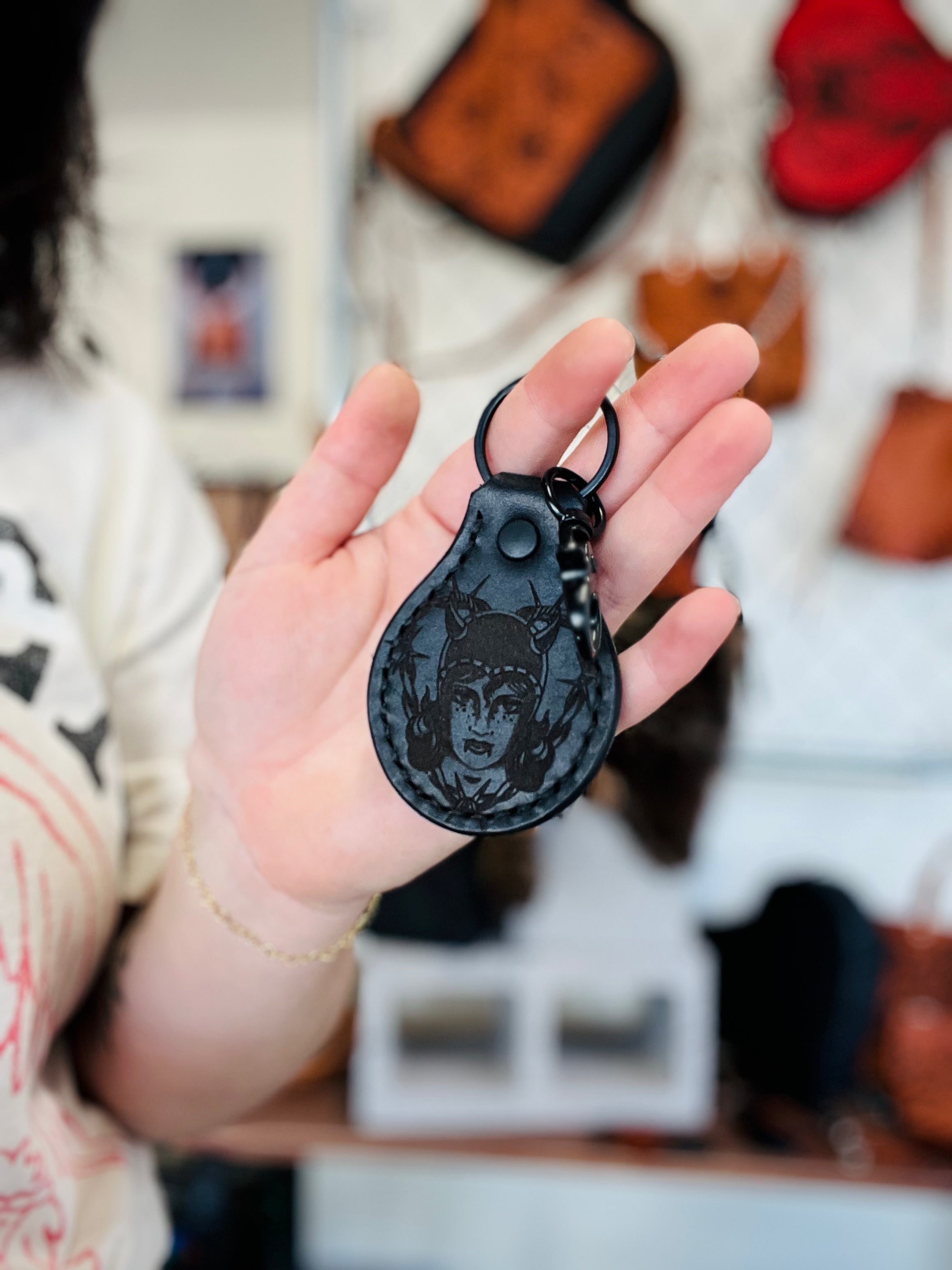 Slow Ride Key Fob: Devil Girl