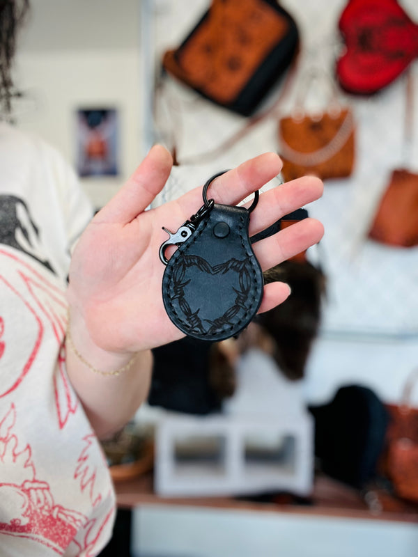 Slow Ride Key Fob: Barbed Wire Heart
