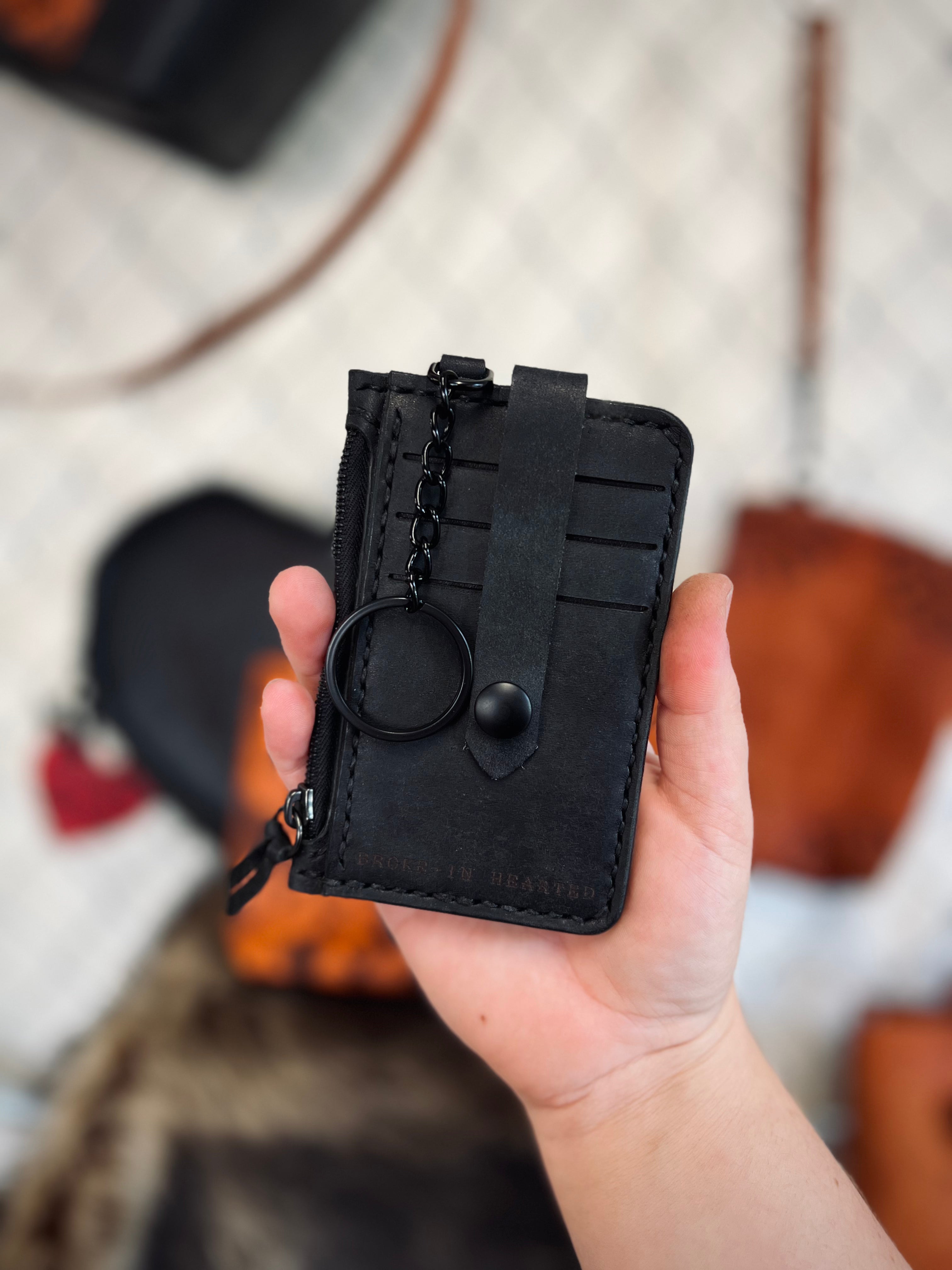 On The Run Keychain Wallet: Black Widow
