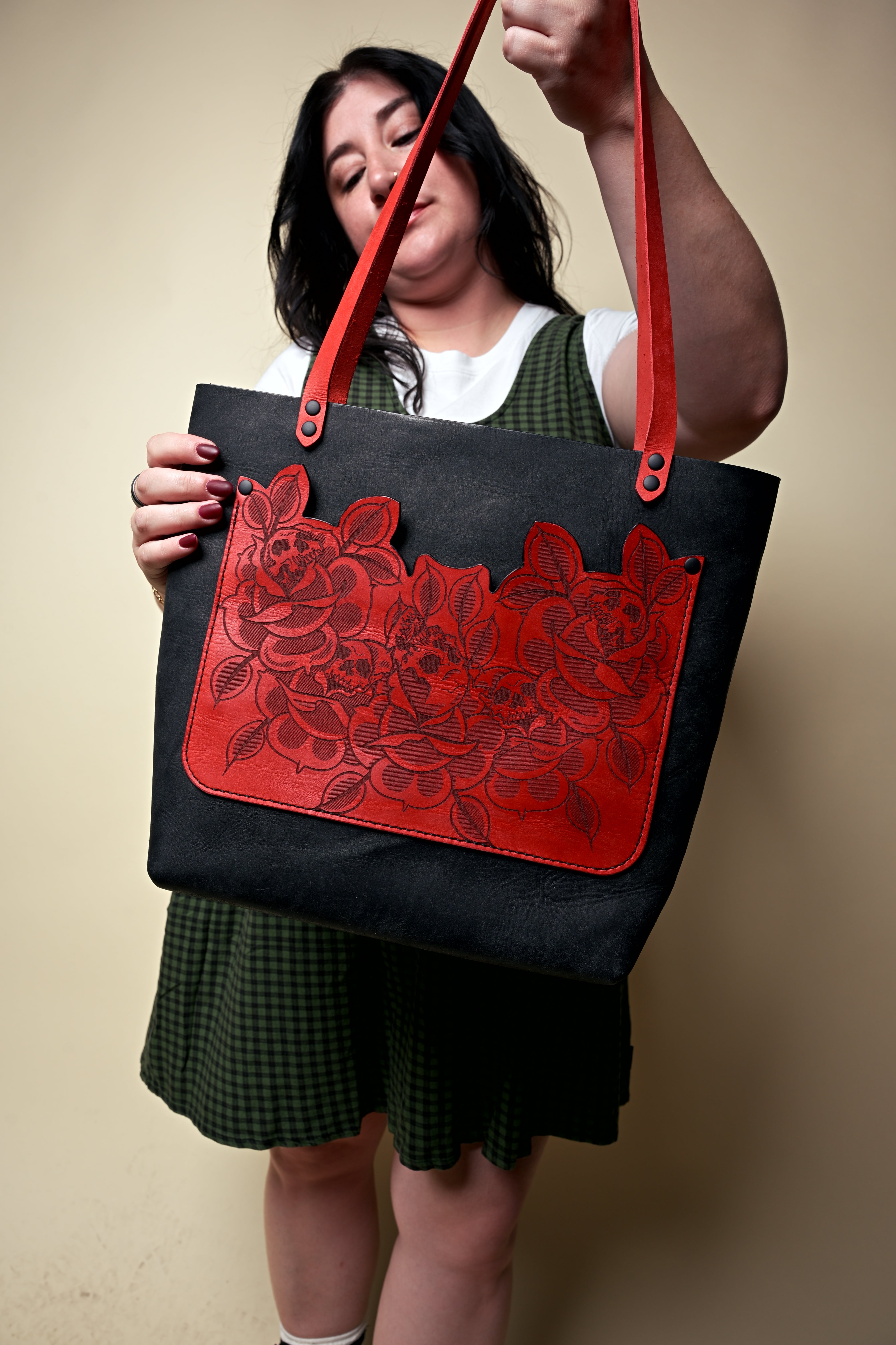 The Work Tote: Skulls in Roses