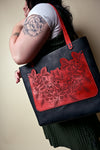 The Work Tote: Skulls in Roses