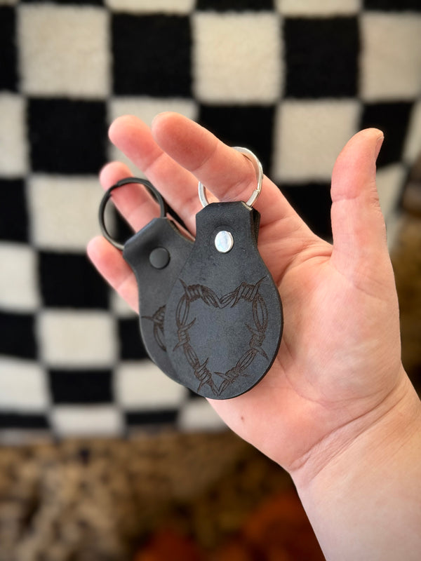 Simple Keychain: Barbed Wire Heart