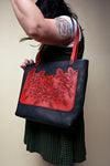 The Work Tote: Skulls in Roses