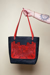 The Work Tote: Skulls in Roses