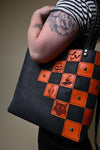 Encore Tour Tote: Orange Checker Print Patches