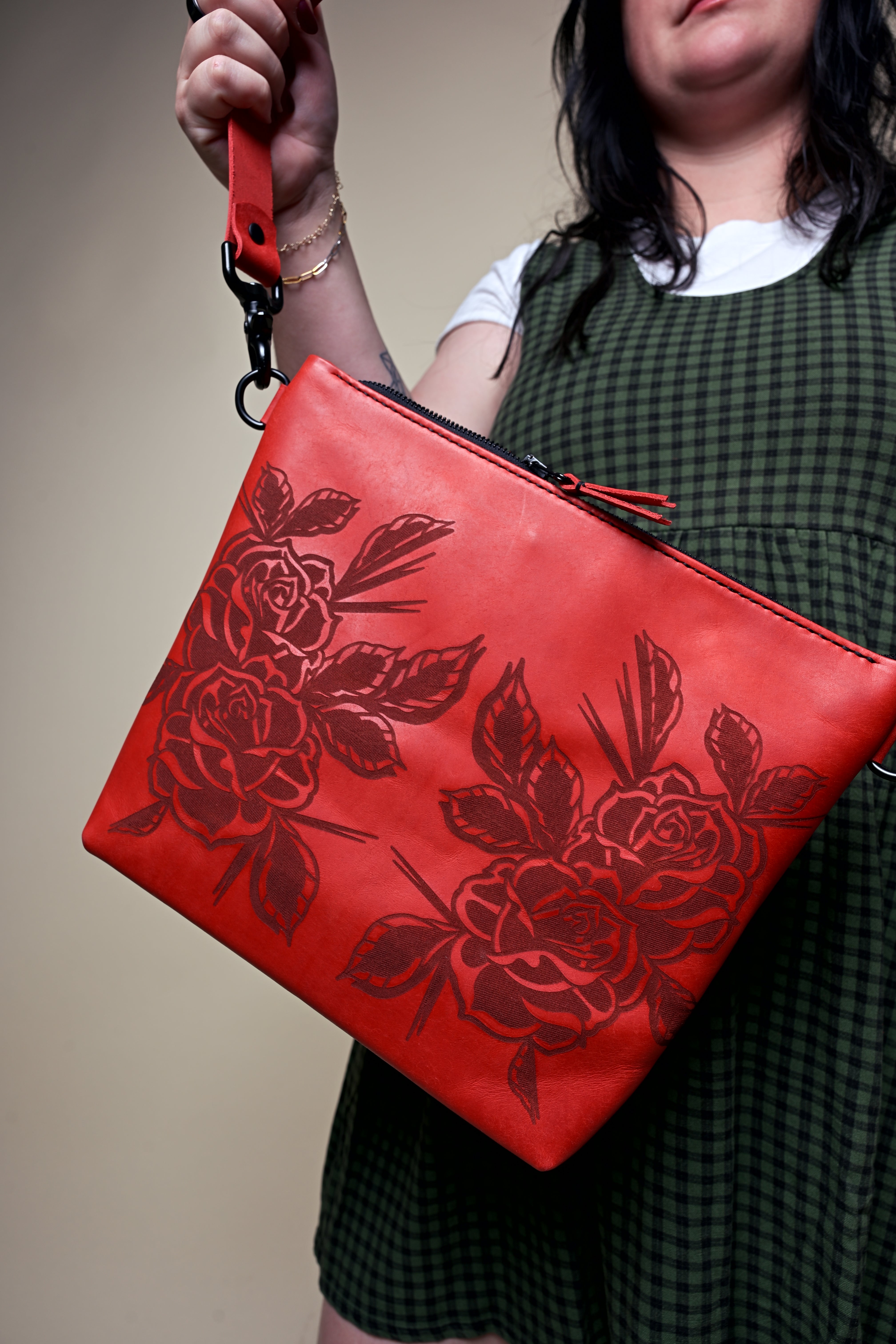 The Lola Zip Crossbody: Twin Roses