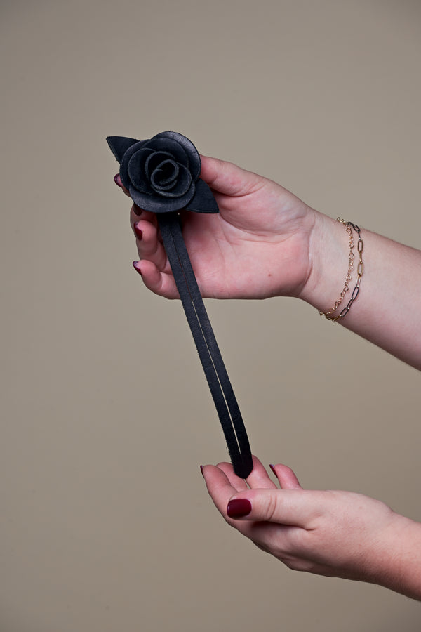 Black Rose Bag Charm