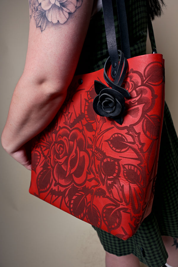 Black Rose Bag Charm