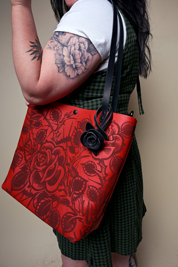 Black Rose Bag Charm