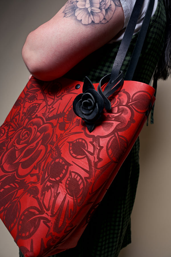 Black Rose Bag Charm