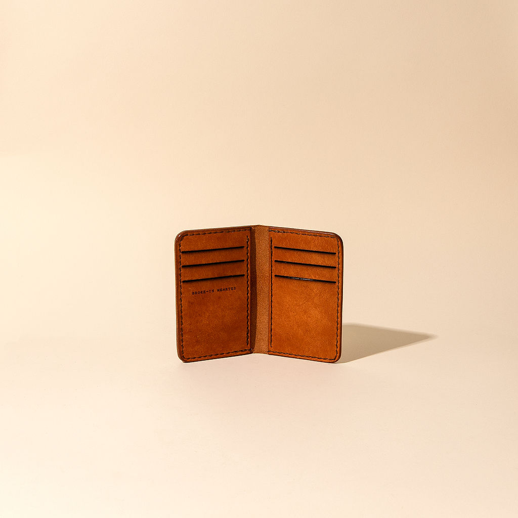 Dodge City Wallet Butterfly Skull Print Broke In Hearted Leather