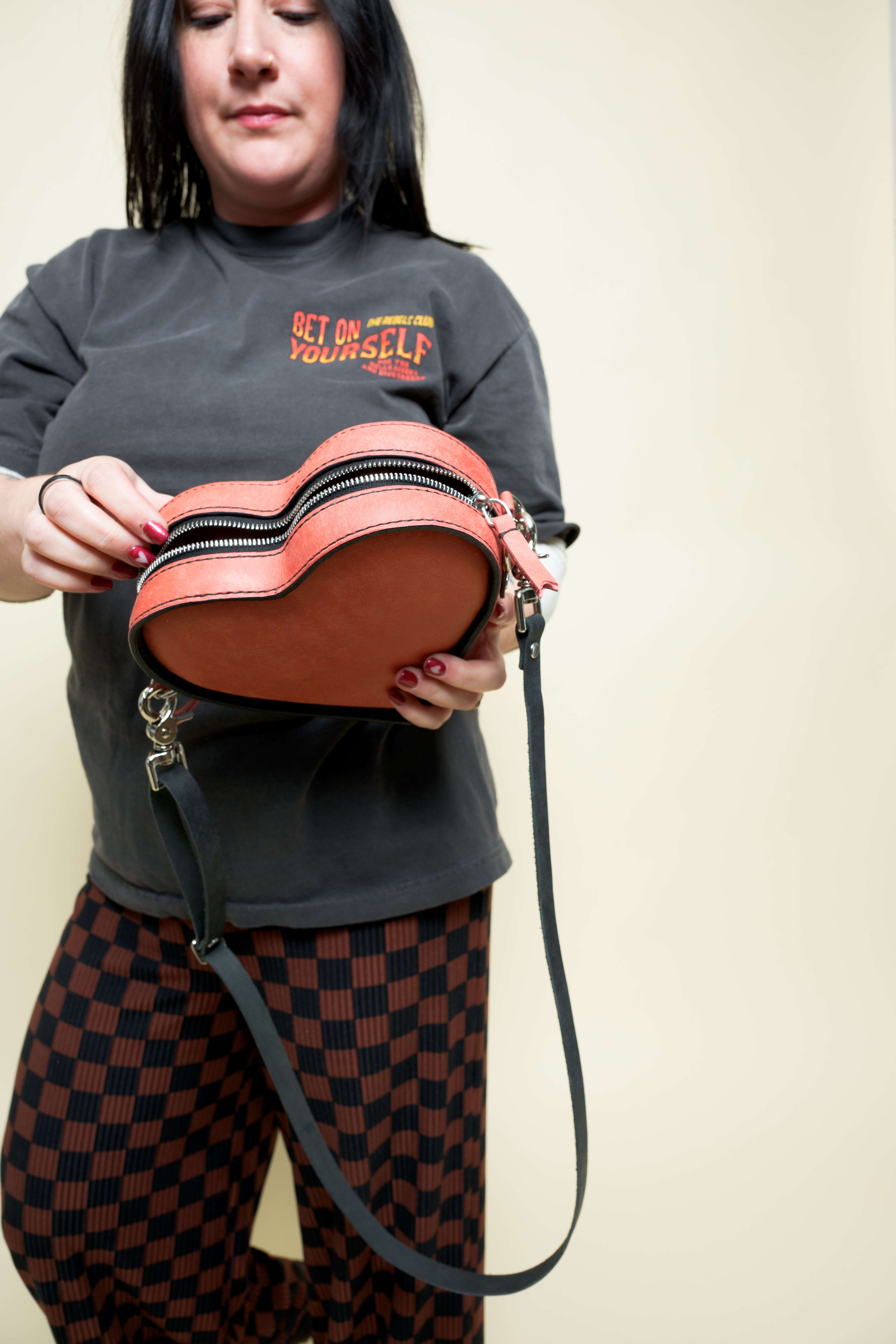 MINI Wild at Heart Bag: Checker Print