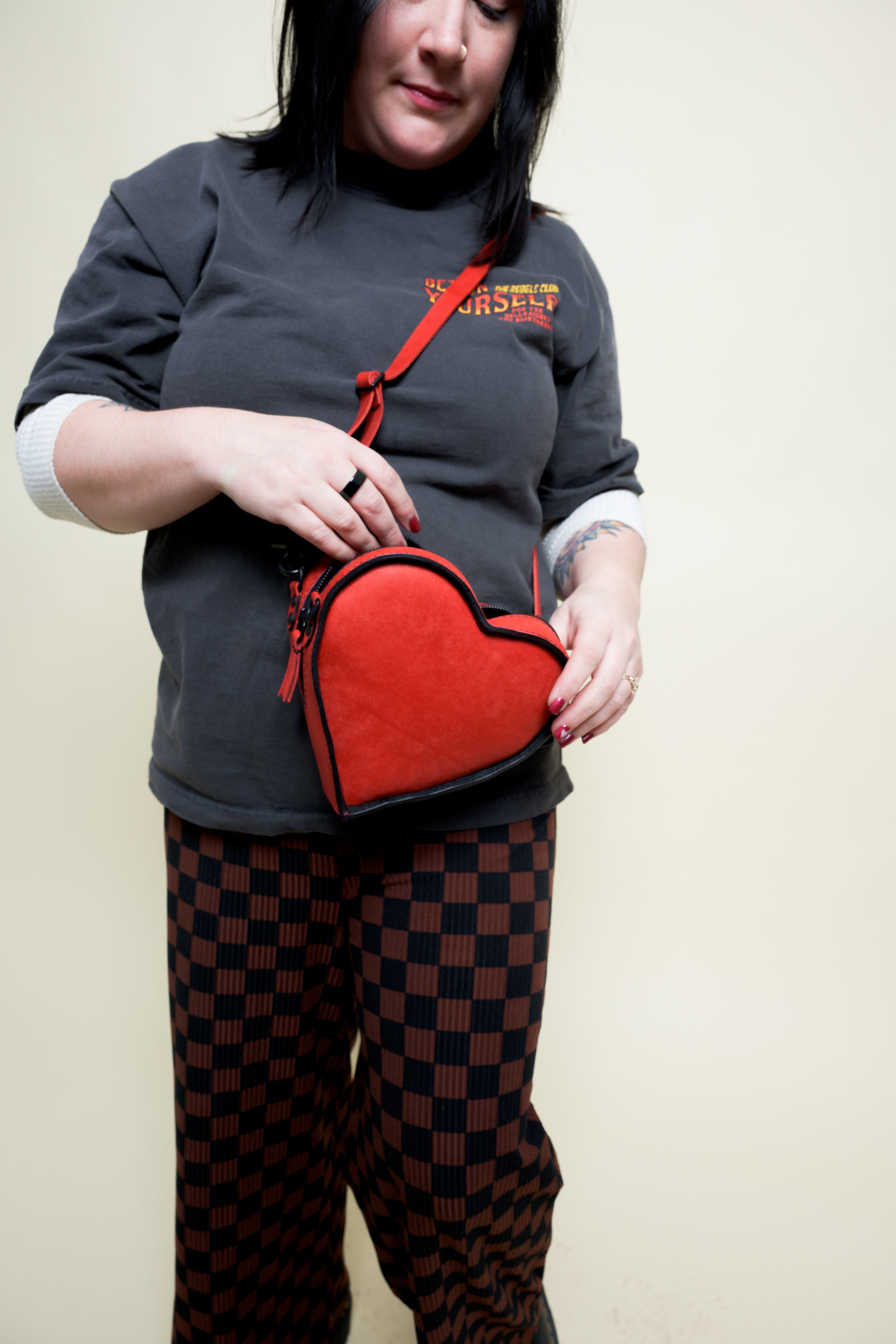 MINI Wild at Heart Bag: Checker Print