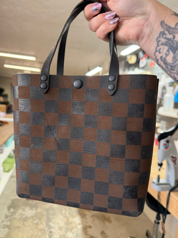Garage Sale: Opener Tote Checker Print