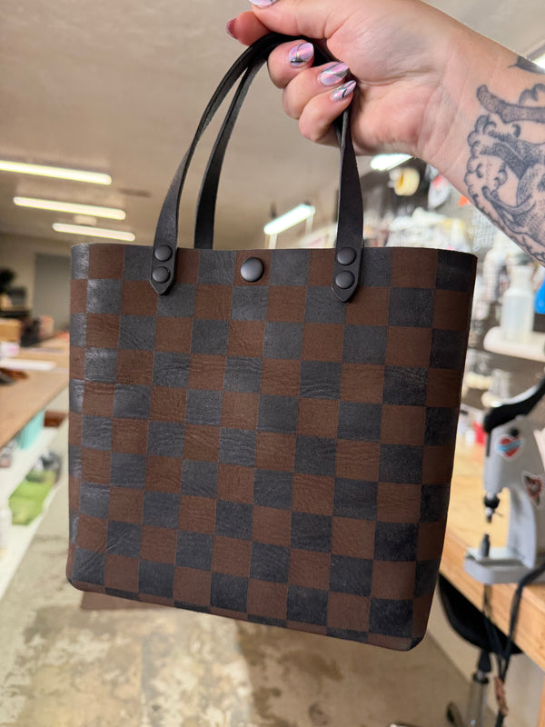 Garage Sale: Opener Tote Checker Print