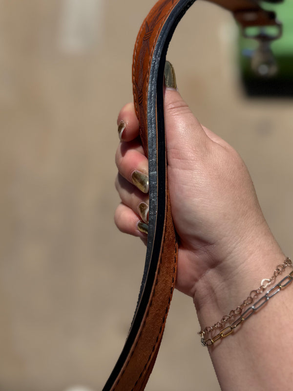 Chain Engraved Shoulder Strap (canyon brown)