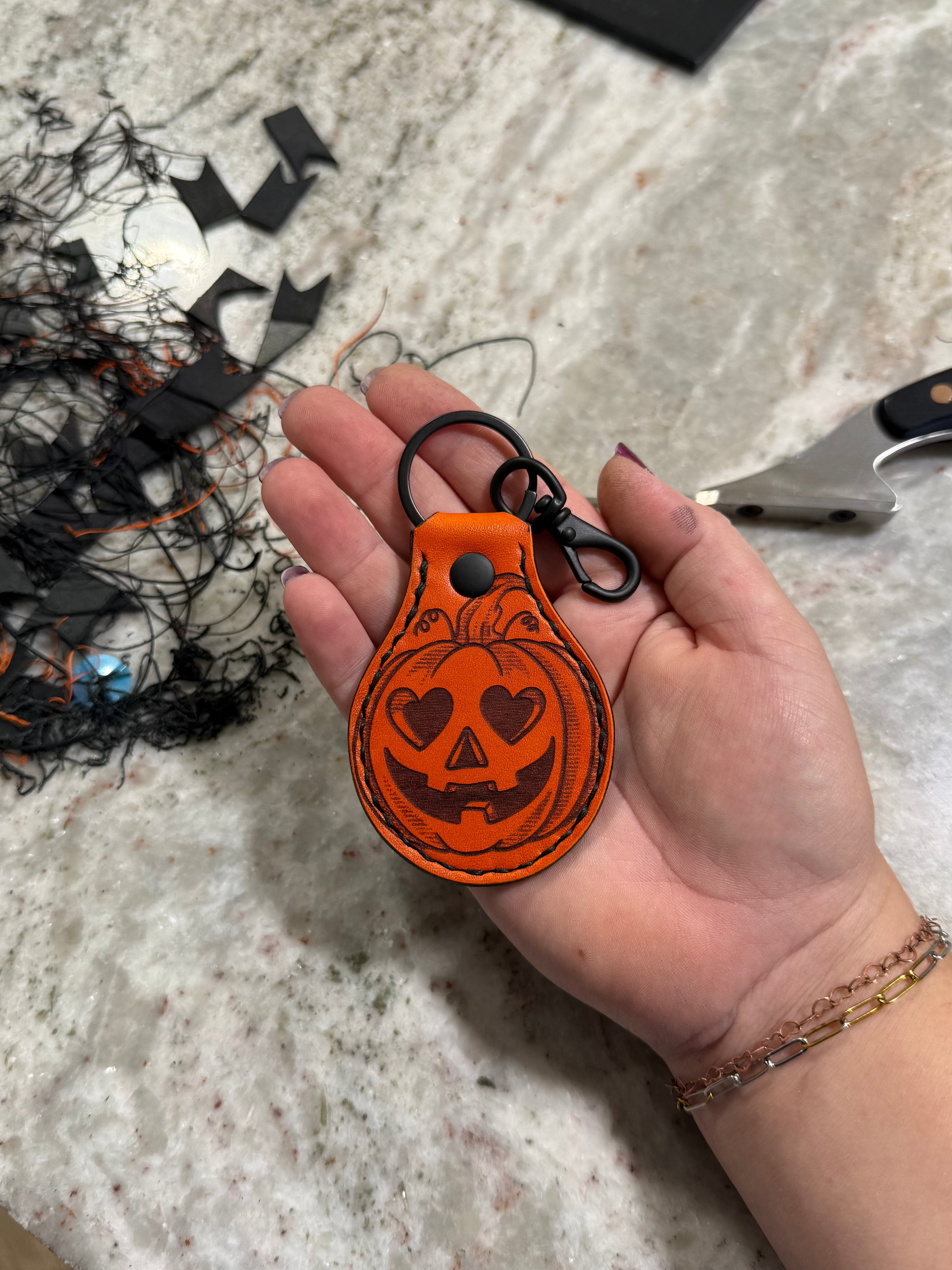 Slow Ride Key Fob: Pumpkin