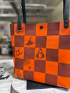 Tour Tote: Orange Checker Print (limited edition)