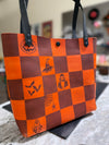 Tour Tote: Orange Checker Print (limited edition)