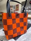 Tour Tote: Orange Checker Print (limited edition)