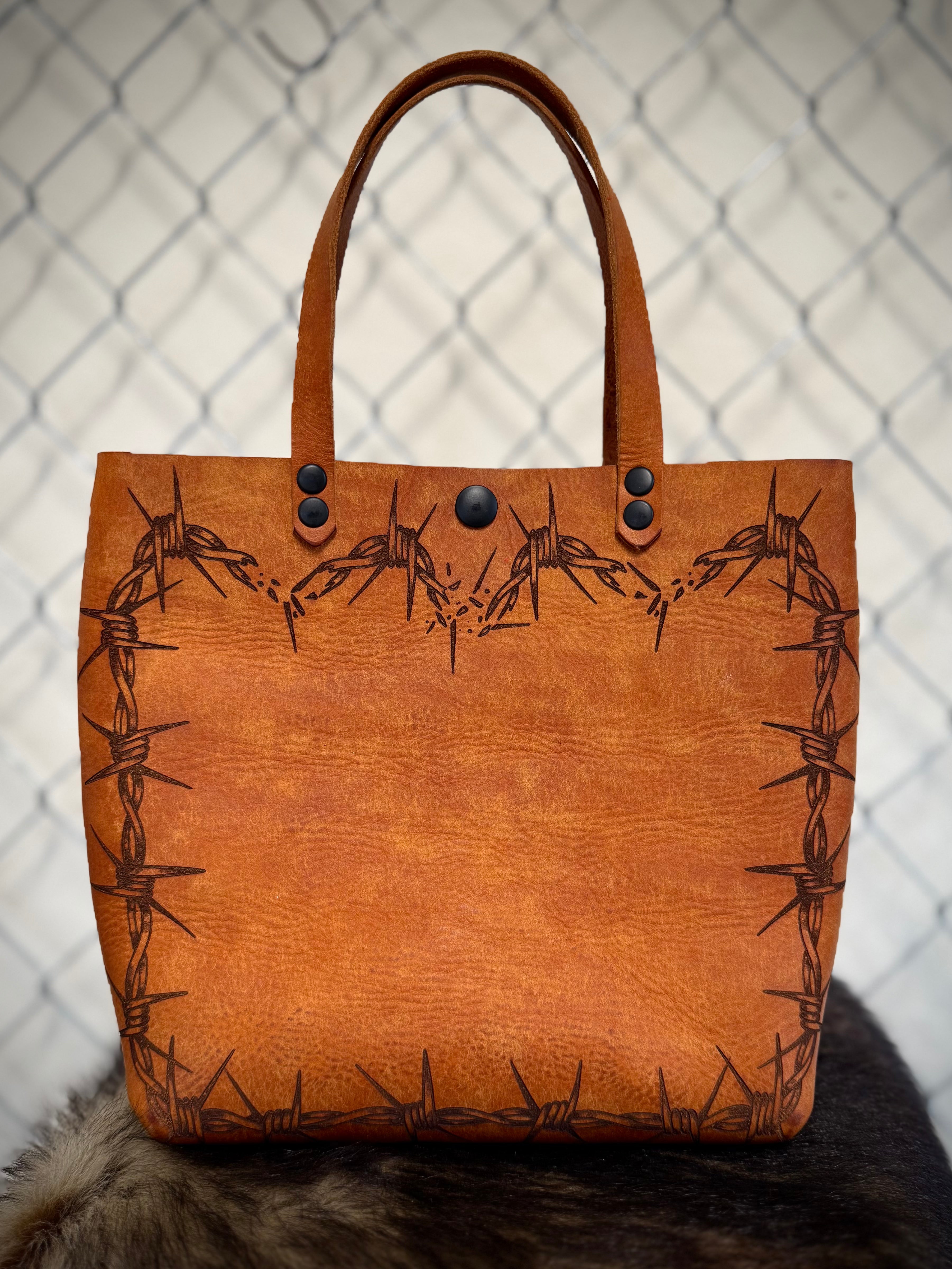 Classic Mini Tote: Barbed Wire Snake (ready to ship)