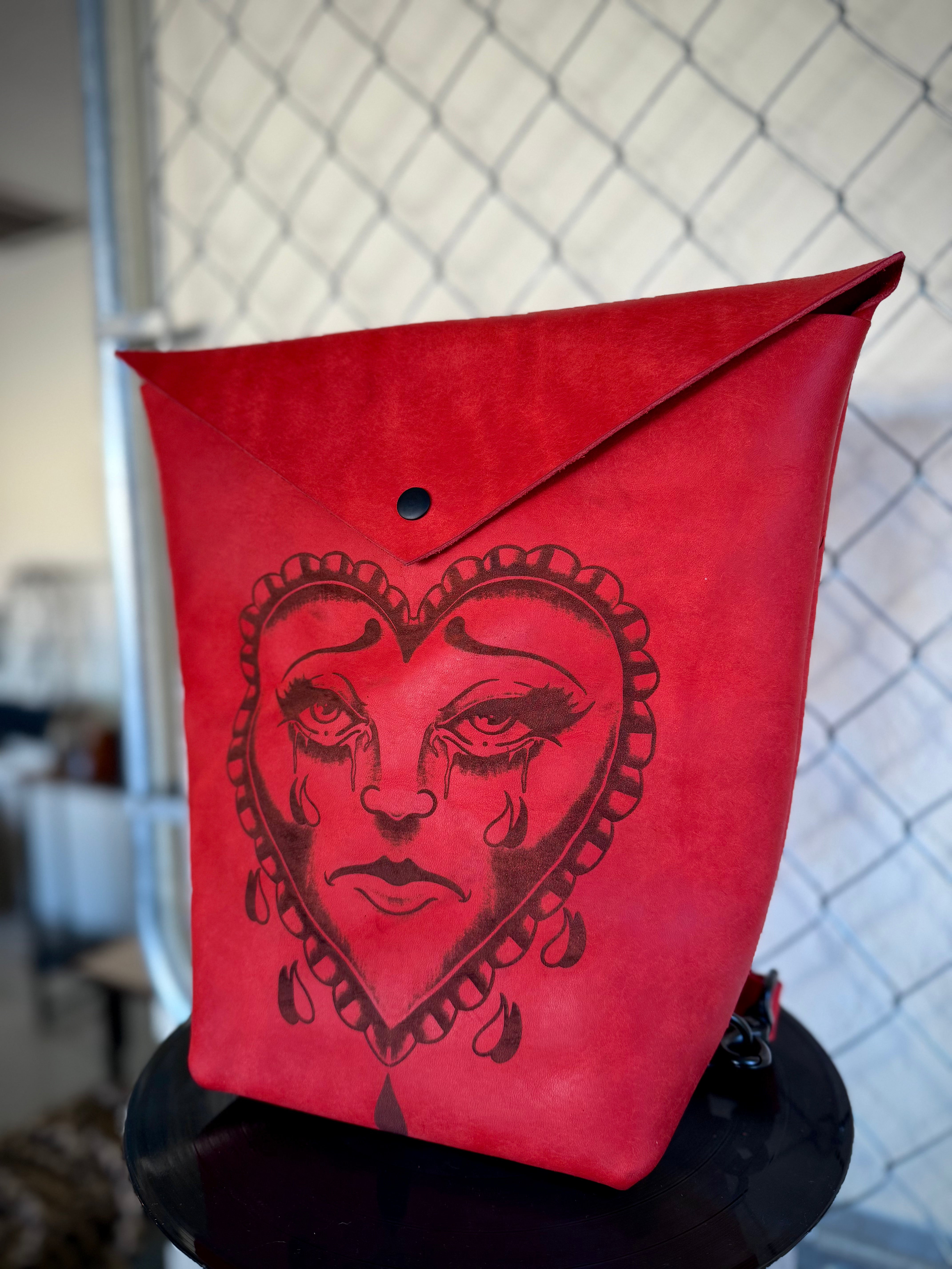 Bisbee Convertible Backpack: Crying Heart (ready to ship)