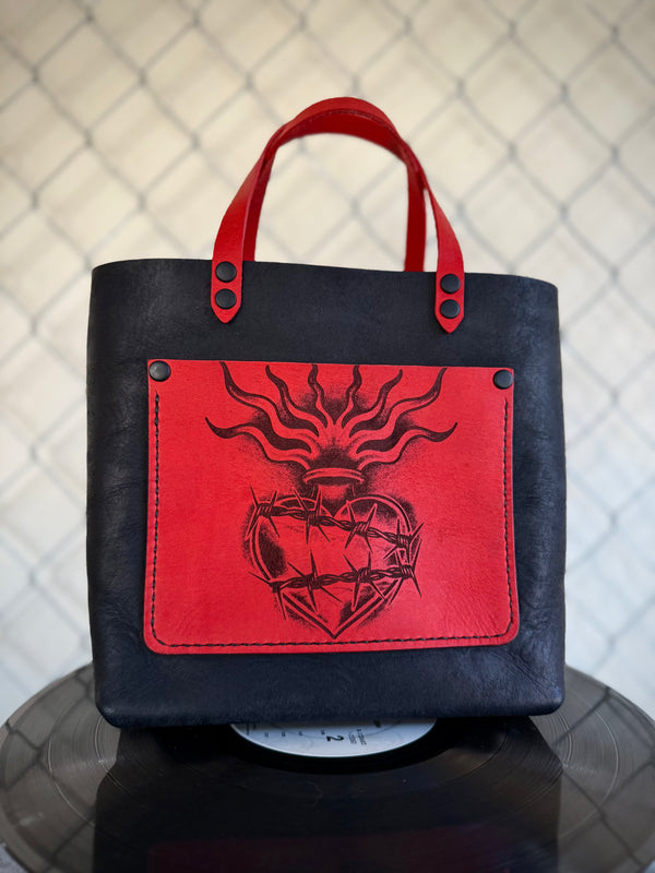 Pocket Mini Tote: Sacred Heart (ready to ship)